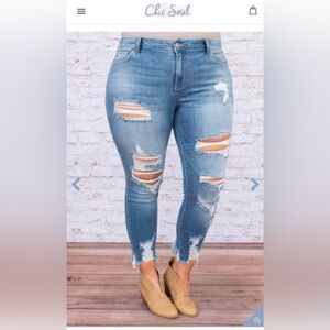 Chic soul - blank slate skinny jeans sz 16 (LIKE NEW)